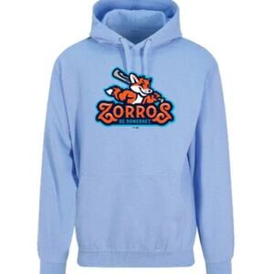 Just Hoods Zorros Women Hoodie Blue Cotton Blend Size Small A000395